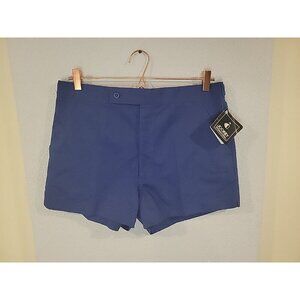 Vintage 80's NWT Jockey International Tennis Shorts Retro Size 34 Blue